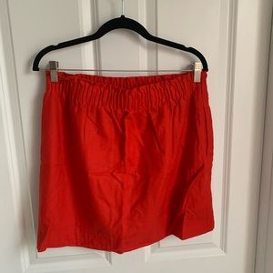 Red J. Crew Factory Mini Skirt Size 10